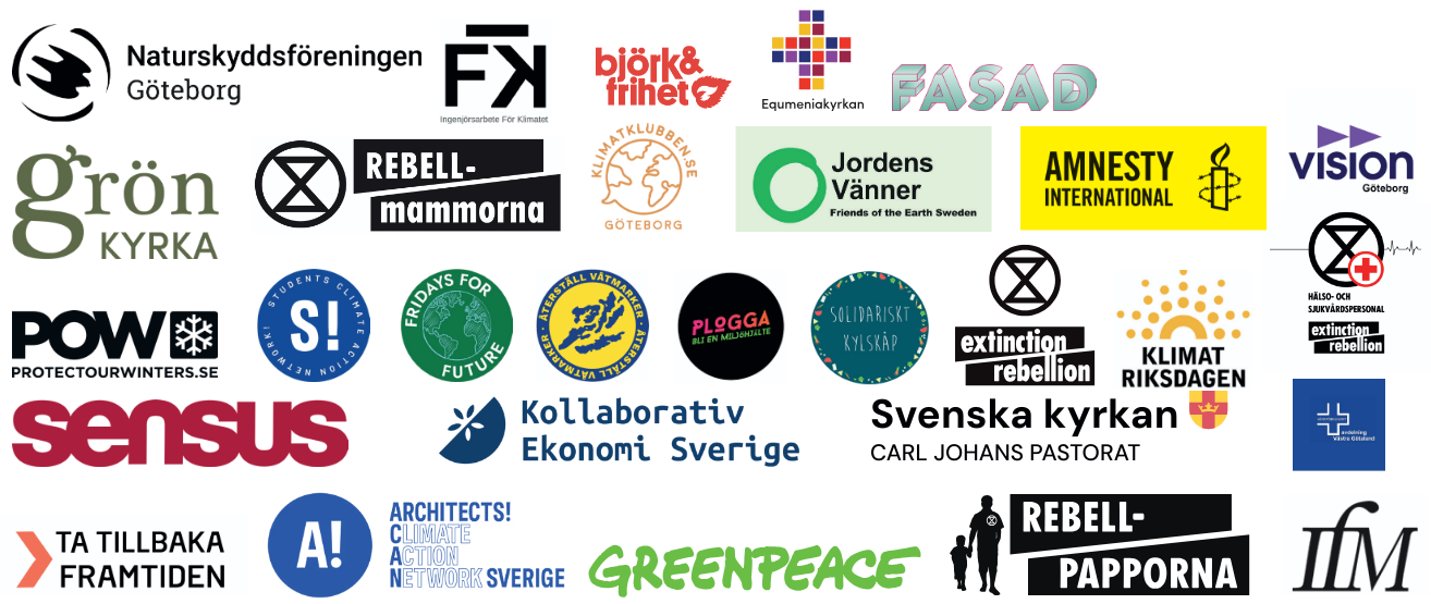 Arrangörer av klimatmarschen.